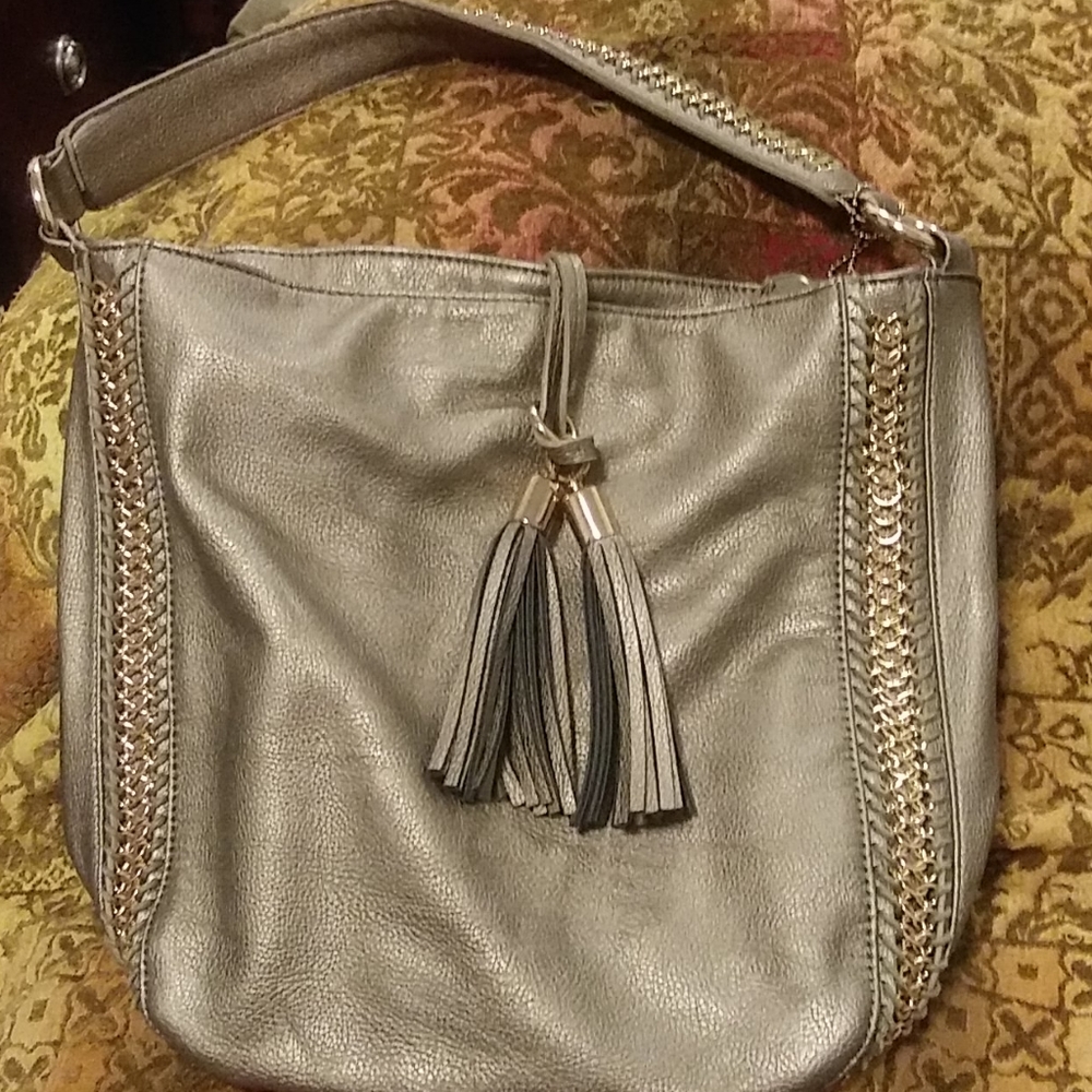 Big Buddha gorgeous bag pewter with gold accents